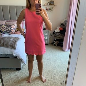 Size L Pink Scalloped Dress